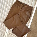 Wild Fable Brown Leather Low-Rise Flare Pants Photo 2