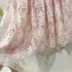 Arose Studio Leah Puff Sleeve Square Neck Floral Lace Mini Dress Pink OS NWT Pink Size undefined Photo 3