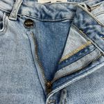 Risen High Rise Crossover Straight Leg Distressed Jeans Light Wash Size 7/28 Blue Photo 8