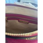 Sam Edelman NWT Chevron Suede Leather Patchwork Fringe Clutch Red/ Brown Photo 10