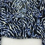 Live 4 Truth ANIMAL PRINT BALLOON PUFF LONG SLEEVES CROPPED BLOUSE Sz Large SMOCKED WAIST Photo 1