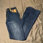Ranch Dress’n Stylish Blue Boot Cut Jeans with Multicolor Western Pocket Size M Photo 1
