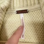 Free People  Yellow Cable Knit Quarter Zip Sweater Vest Womens M Classic Preppy Photo 4