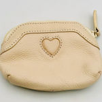 Brighton  Cream Heart Leather Coin Pouch Change Purse Photo 0