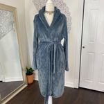 Hunkemoller Fuzzy Fleece Blue Gray Warm Winter Robe XS S Photo 1