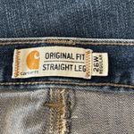 Carhartt SZ 26W Blaine Jeans Straight Leg Rugged Flex Stretch Zip-Fly Blue Women Photo 6