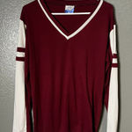 Sexilia Medium Varsity Stripe Long Sleeve V Photo 0