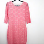 Badgley Mischka  pink laced‎ bodycon dress Photo 0