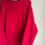 Zenana Outfitters  Bold Red CrewNeck Sweater Oversized S/M Photo 2