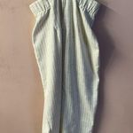 Vintage Cream & Light Tan Striped Suspender Midi Dress Size S GUC Photo 9
