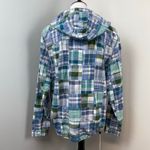 LL Bean Anorak Madras Patchwork Plaid Pullover Hoodie Jacket Women’s XL 90s Blue Photo 6