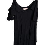 SO  Black Dress Off Shoulder Ruffle Tiered Casual‎ Sundress Summer Small Photo 0