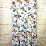 Modcloth Horse Print Dress 2X White Neck Tie Flutter Sleeve Downhome Darling NWT Photo 11