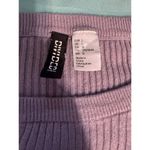 H&M Purple Sweater Ribbed Sleeve Cut Outs Women's Large Photo 2
