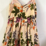 Muse Large Floral Ombre Dress Gradient Pleated Full Orange Green Purple Cottage Size 6 Photo 4