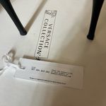 Versace Black Leather Knee High Heeled Boots with Gold Hardware Photo 10