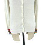 Boden Lytton Sparkle Cardigan‎ Sweater Ivory Rainbow Style US 4 White Photo 4