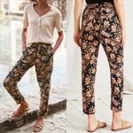Garnet Hill NWT  organic‎ cotton floral print trousers Photo 1