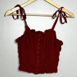 Urban Outfitters  Smocked Ruffle Crop Top Photo 3