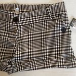 Juniors size 9 black plaid cuffed shortie shorts NWT rue 21 Photo 1