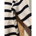 French Connection  Essentials White and Black Striped Pullover Sweater Medium Photo 2