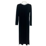 NA-KD  Women's Long Sleeve Side Slit Black Maxi Dress Size Large Photo 1