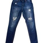 Mudd Skinny Jeans Junior Women Size 9 FLX Stretch Dark Wash Distress Denim Jean Photo 0