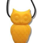 Jellystone Designs BPA Free Silicone Yellow Owl Chew Sensory Necklace NEW Photo 0