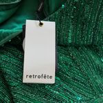 Retrofete Ember Sequin Mini Dress Emerald Green Size XS NWT Photo 9