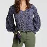 CAbi Women's Te Amo Love Top Blouse Long Balloon Sleeves Woman's Size Small Photo 0