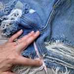 Topshop moto mom cutoff high waisted denim jean hot shorts size 6 cutoff frayed Photo 4