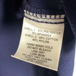 Monteau Women's Lace Shoulder Keyhole Short Sleeve Blouse Blue Size Small Photo 5