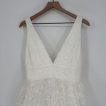 Lulus Sweetest Beloved White Mesh Embroidered Sleeveless Maxi Dress Size L Size L Photo 4
