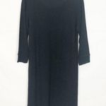 Tahari Sweater Dress Womens Medium Wool Blend Double Breasted Midi Old Money Black Photo 5