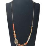Avon Southwest Aztec Tribal Beaded Rust Brown Necklace 12" Broken Photo 0
