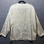 Victoria's Secret Vintage Satin Jacquard Bed Jacket L Ivory Lounge Sleepwear Top Photo 5