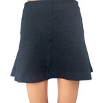 COS Black Wool High Waisted Back Zip Flounce Mini Skater Flare A-Line Skirt Sz M Photo 0