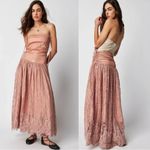 Free People  Ethereal Dainty Lace Floral Convertible Maxi Dress Skirt Medium NWT Photo 4