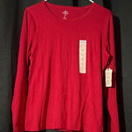 st. john's bay St. John’s Bay Red Long Sleeve Women's Top Photo 0