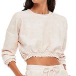  Tops Onia Brushed Back Terry Crew Neck Sweatshirt pink Women's‎ SIZE XS Photo 0