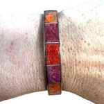 Jay King Desert Rose DTR Sterling Silver 925 Sponge Coral Hinged Bracelet Photo 0