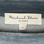 Michael Stars Michael Stars Shirt Womens Small Blue Velour Sweatshirt Crop Casual Streetwear Photo 4