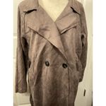 Akira Back in the Day Faux Suede Classic Style Trench Coat, L Photo 5
