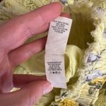 Aerie  Yellow Floral Tiered Ruffle Mini‎ Skirt Large Boho Cottagecore Lace Trim Photo 5