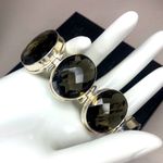 Ross Simons Sterling Silver Oval Faceted Smoky Topaz Toggle Bracelet Photo 3