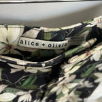 Alice + Olivia Julius Collared Blouse & Olivia Bootcut Pant in Leaf Green Photo 7