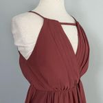 Revelry Eliza Chiffon Rosewood Pink Mauve Bridesmaids Prom Full Length Dress 2 Photo 6