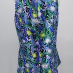 Peter Pillotto Silk Sleeveless Top Blouse Bright Blue Green Hi Low UK 10 US 6 Photo 2