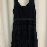 Xhilaration black sleeveless ruffled skirt dress size large Photo 0