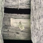 Lou & grey Open Front Cardigan Gray Black Stripe Photo 1